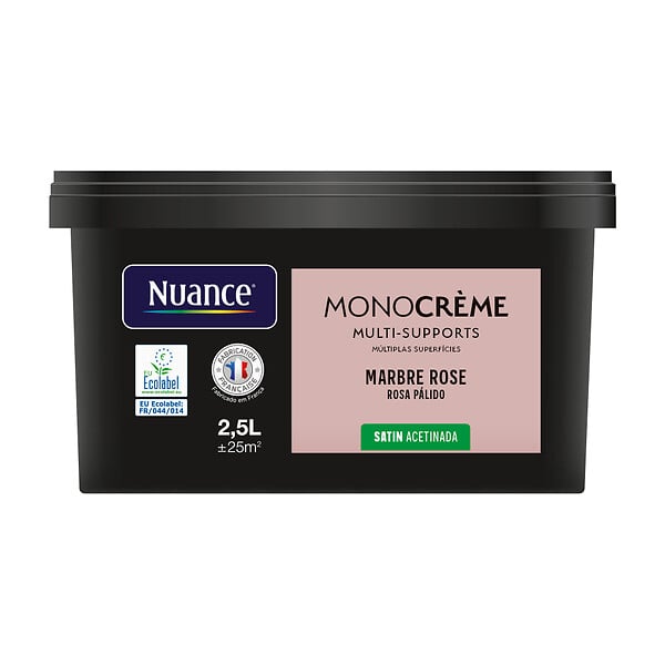 NUANCE - Peinture Monocrème - Marbre rose - Satin - 2,5L - large