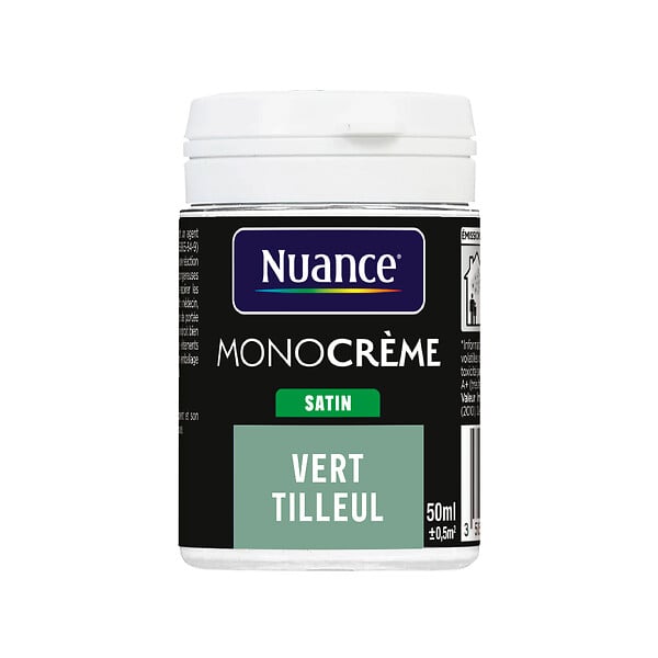 NUANCE - Testeur peinture MonoCrème - Vert tilleul - Satin - 50ml - large