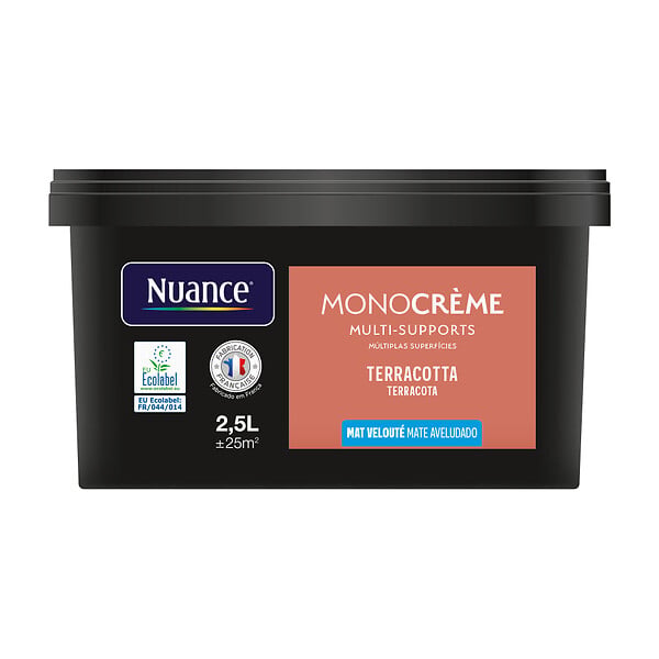 NUANCE - Peinture Monocrème - Terracotta - Mat - 2,5L - large