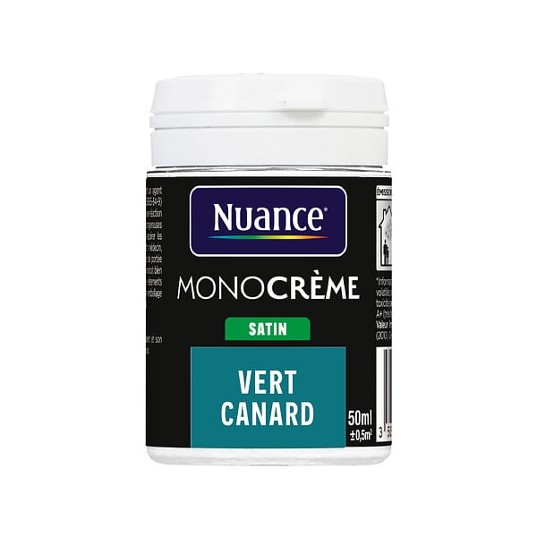 NUANCE - Testeur peinture MonoCrème - Vert canard - Satin - 50ml - large