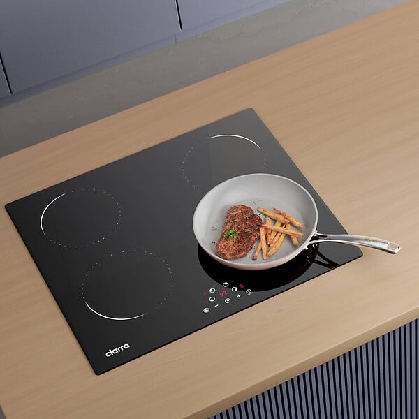 CIARRA - Plaque Induction 4 Foyers 6000W Minuterie Sécurité Enfant CIARRA CD4BIH-C - large