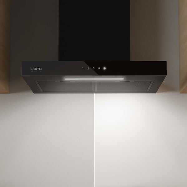 CIARRA - Hotte Aspirante 60cm APP Contrôle 650m3/h Booster Touche Tactile Noir CD6102B - large