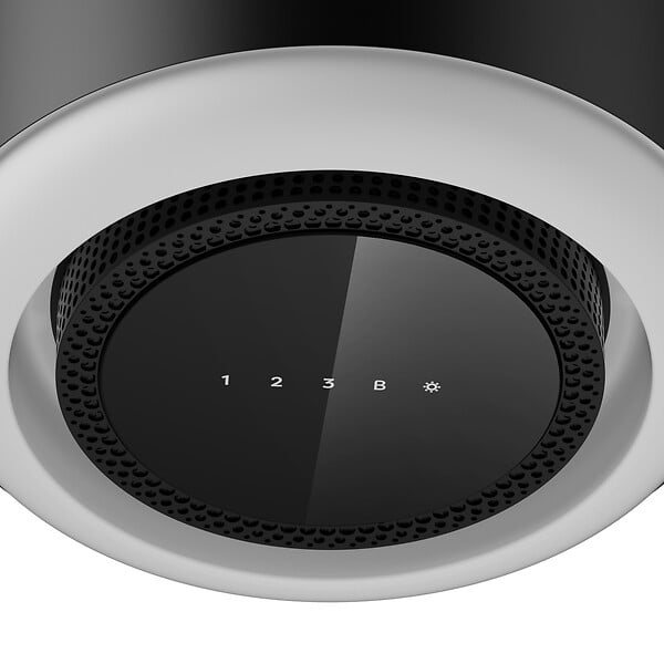CIARRA - Hotte Ilot Central Rond 550m3/h APP Contrôle Fonction Booster Noir CD4838B - large