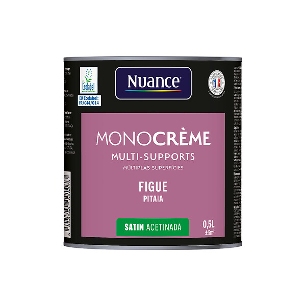 NUANCE - Peinture MonoCrème - Figue - Satin - 0.5L - large