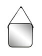 DADA ART - Miroir barbier carré en métal - Noir - 50x50cm - vignette