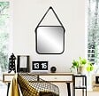 DADA ART - Miroir barbier carré en métal - Noir - 50x50cm - vignette