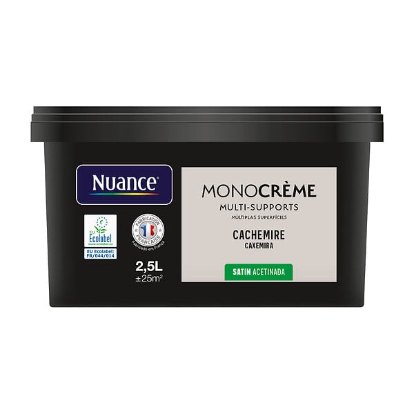 NUANCE - Peinture Monocrème - Cachemire - Satin - 2,5L - large