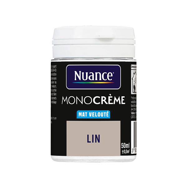 NUANCE - Testeur peinture MonoCrème - Lin - Mat - 50ml - large