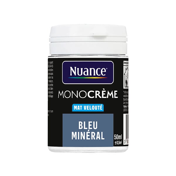 NUANCE - Testeur peinture MonoCrème - Bleu minéral - Mat - 50ml - large
