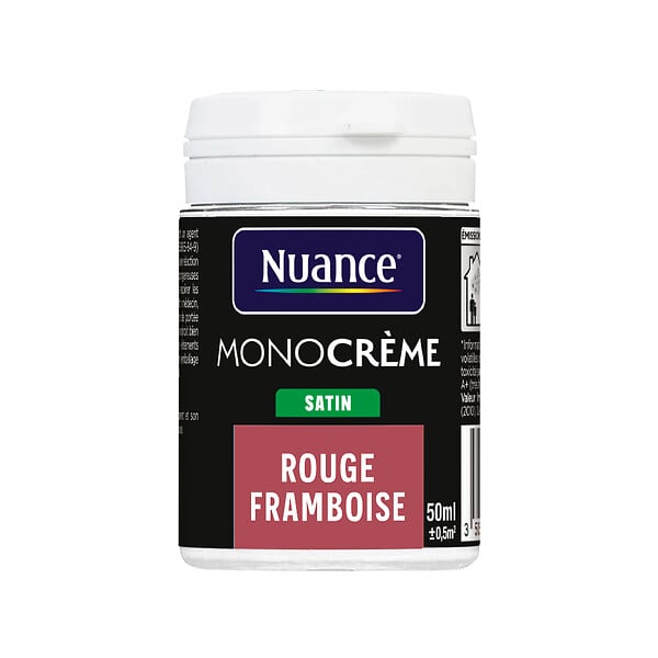 NUANCE - Testeur peinture MonoCrème - Rouge framboise - Satin - 50ml - large