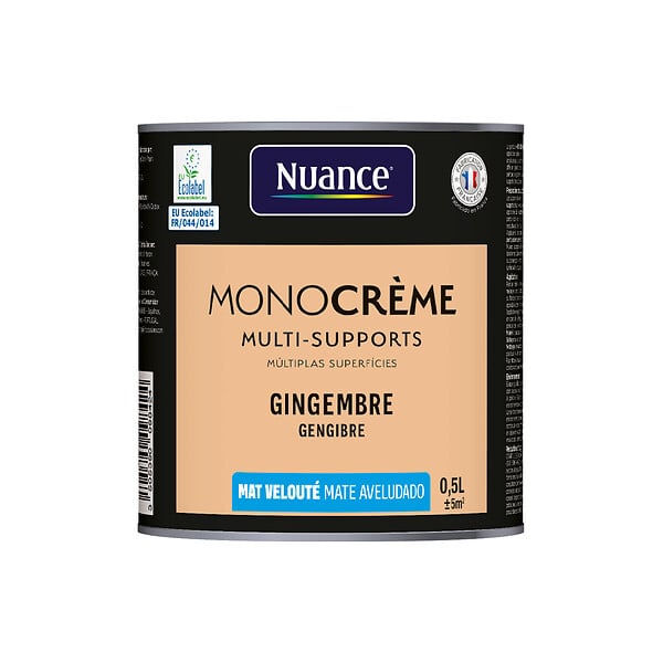 NUANCE - Peinture MonoCrème - Gingembre - Mat - 0.5L - large