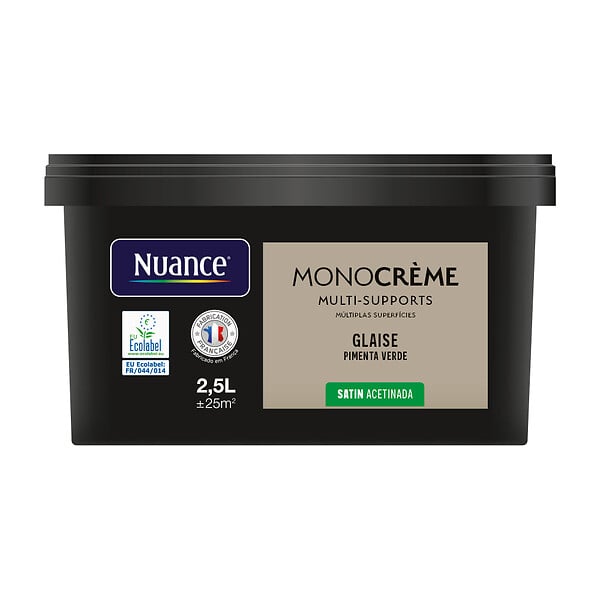 NUANCE - Peinture Monocrème - Glaise - Satin - 2,5L - large