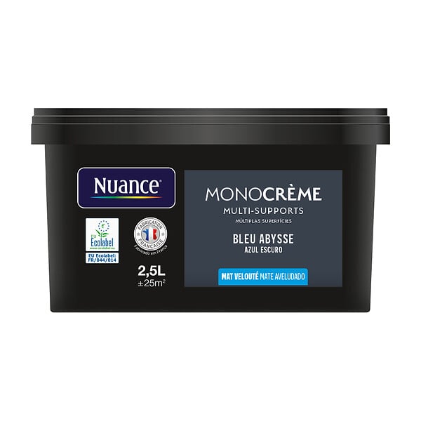 NUANCE - Peinture Monocrème - Bleu abysse - Mat - 2,5L - large
