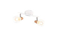 TRIO - Reglette 2 lumières filaire bois - E14 - vignette