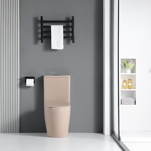 STANO - Toilette WC à poser CIPOLI en céramique beige mat - large