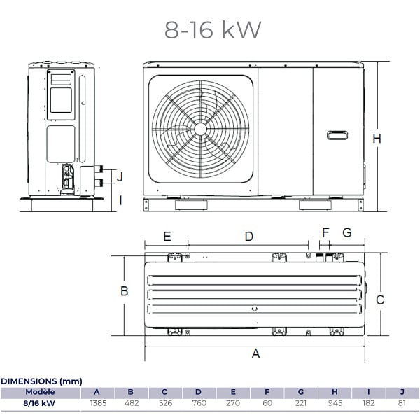 AIRWELL - WELLEA M HT R290 - 8kW Monophasé - large