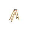 OUTIFRANCE - Escabeau bois professionnel 9 marches + tablette - vignette