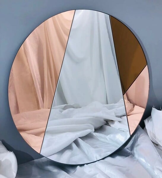 DADA ART - Miroir fumé rond - 50x50cm - large