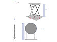 HESPERIDE - Table de jardin ronde Greensboro Ø 60 cm Bleu Canard - Hespéride - vignette