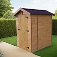 HABRITA - Abri de jardin bois toilettes sèches - L.120xP.120xH.203cm - vignette