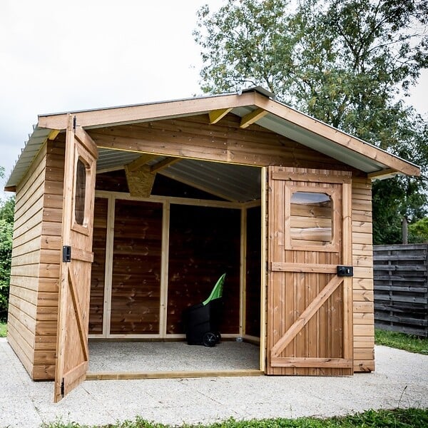 HABRITA - Abri de jardin - Bois - 19mm - 4.46m2 - large