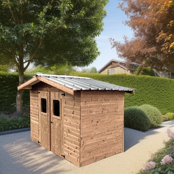 HABRITA - Abri de jardin - Bois - 19mm - 4.46m2 - large
