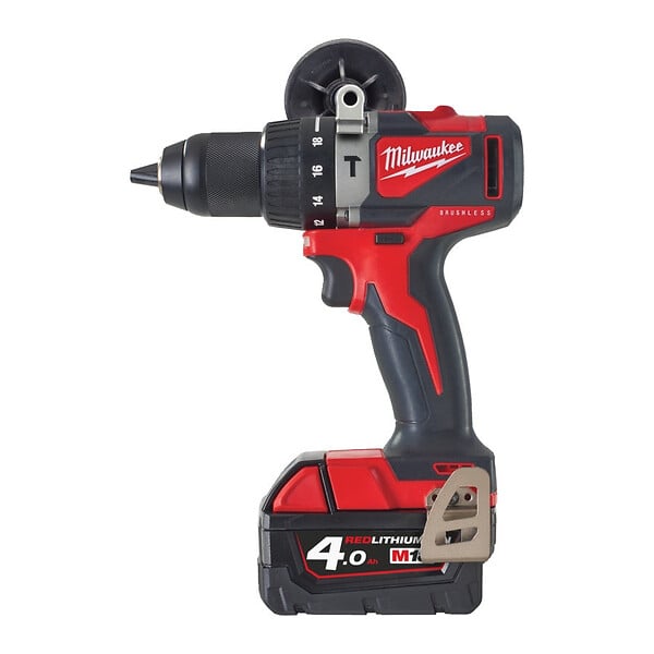 MILWAUKEE - Perceuse à  percussion BRUSHLESS 18 V Li-Ion 4.0 Ah 82 Nm 2 vitesses M18 BLPD2-402X Milwaukee - large