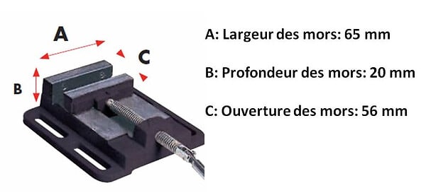 FAR TOOLS - Etau pour perceuse à  colonne type 2,5 Fartools - large
