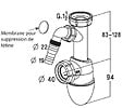 NICOLL - Siphon easyphon évier et prise M.A.L. Diam 40 mm Nicoll - vignette