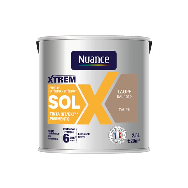 NUANCE - Peinture sol taupe satin 2.5L - large