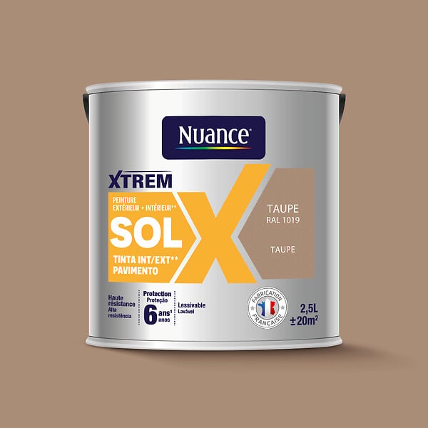 NUANCE - Peinture sol taupe satin 2.5L - large