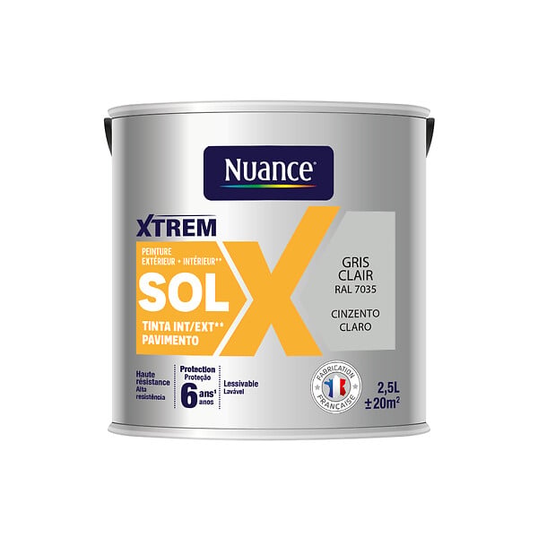 NUANCE - Peinture sol gris clair satin 2.5L - large