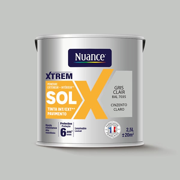 NUANCE - Peinture sol gris clair satin 2.5L - large