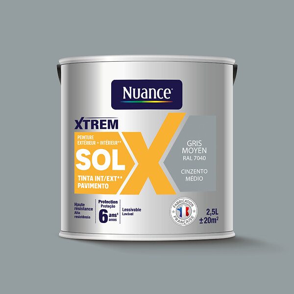 NUANCE - Peinture sol gris foncé satin 2.5L - large