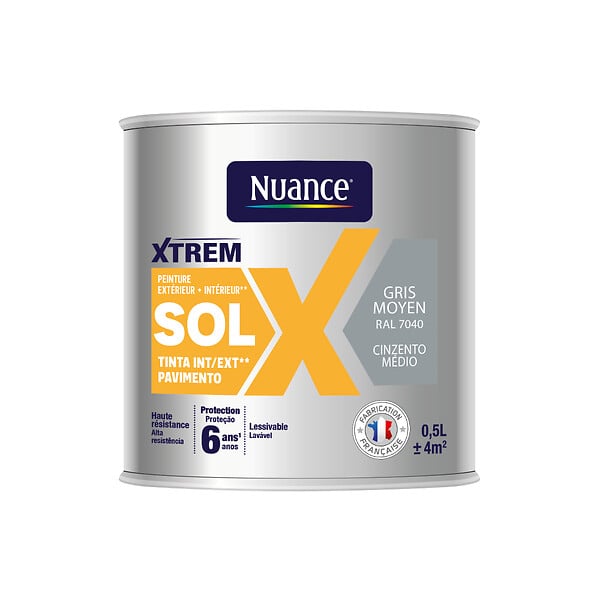 NUANCE - Peinture sol gris fonce SAT 0.5L - large