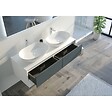 DISTRIBAIN - Meuble de salle de bain Bellano 1400 Gris béton et Blanc - vignette