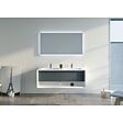 DISTRIBAIN - Meuble de salle de bain Piazza 1200 Gris béton et Blanc - vignette