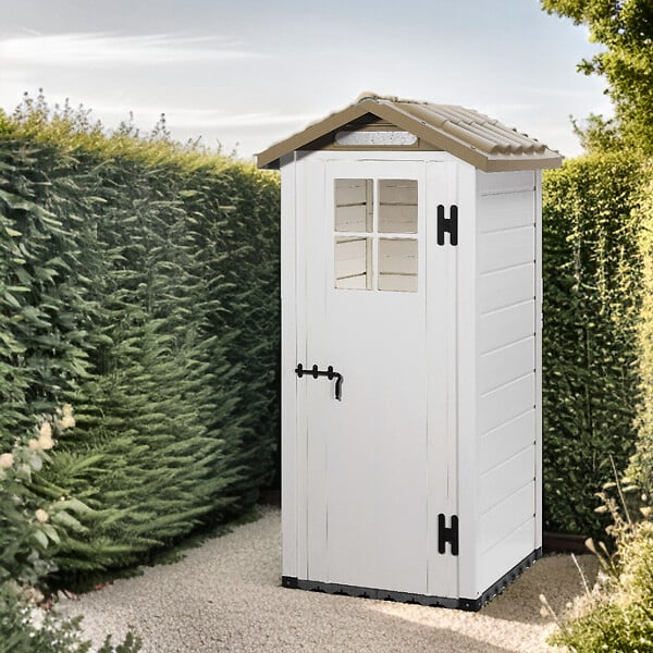 HABRITA - Abri de jardin - Résine - 20mm - 0.58m2 - large
