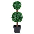 VIDAXL - vidaXL Plante de buis artificiel avec pot Forme de boule Vert 60 cm - vignette
