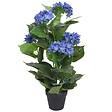 VIDAXL - vidaXL Plante hortensia artificielle avec pot 60 cm Bleu - vignette