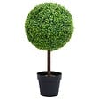 VIDAXL - vidaXL Plante de buis artificiel avec pot Forme de boule Vert 50 cm - vignette