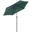 OUTSUNNY - Parasol inclinable de jardin balcon terrasse manivelle toile polyester imperméabilisée haute densité 180 g/m² Ø2,6 x 2,35H m alu vert - vignette