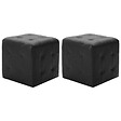 VIDAXL - vidaXL Poufs 2 pcs Noir 30 x 30 x 30 cm Similicuir - vignette