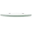 VIDAXL - vidaXL 2x Etagères d'Angle et Supports Chromés Etagère Murale Cuisine Salle de Bains Salon Maison Intérieur Verre Transparent 25x25 cm - vignette