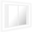 VIDAXL - vidaXL Armoire salle de bain à miroir LED Blanc 60x12x45 cm Acrylique - vignette