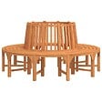 VIDAXL - vidaXL Banc de tour d'arbre rond Ø208 cm bois massif eucalyptus - vignette