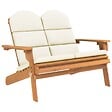 VIDAXL - vidaXL Banc de jardin Adirondack et coussins 126 cm bois massif acacia - vignette