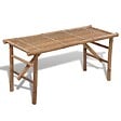 VIDAXL - vidaXL Banc de jardin pliable 118 cm Bambou - vignette