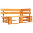 VIDAXL - vidaXL Banc d'angle palette de jardin bois marron miel - vignette