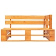 VIDAXL - vidaXL Banc d'angle palette de jardin bois marron miel - vignette